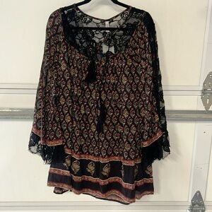 Free People Lace Long Sleeve Dress